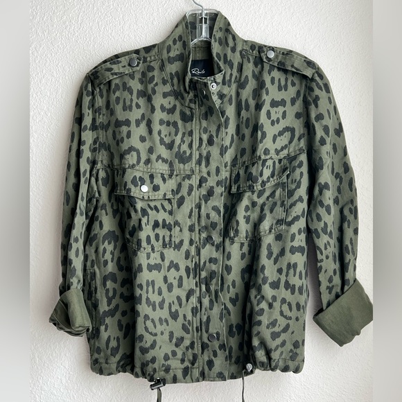 Rails Collins Utility Jacket Green Leopard BNWT - Picture 4 of 7